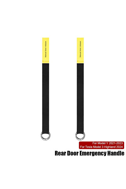 Choice قطعتان من حبل سحب أمان الباب الخلفي في حالات الطوارئ لسيارة Tesla High...