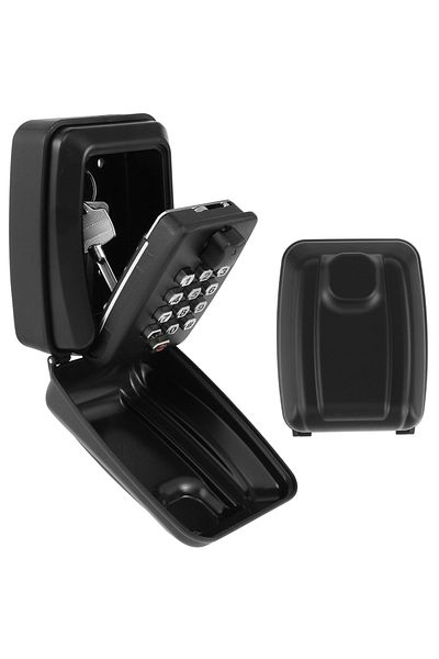 Choice Black A Key Lock Box Wall-mount Secret Code Security Key Safe Secret Organizer Box No Key Home Offic