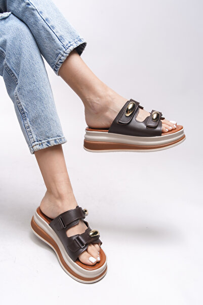 Riccon Lischaris Brown Women's Slippers - 0012321