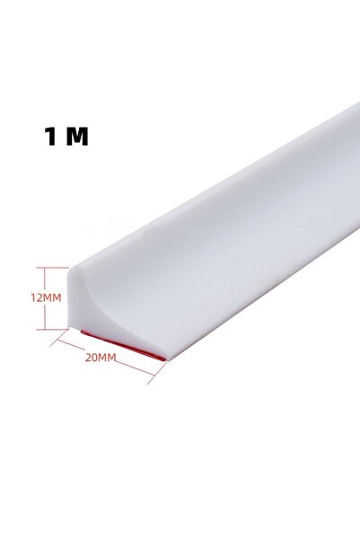 Choice شرائط عزل المياه الجديدة المصنوعة من السيليكون باللون الأبيض بطول 1 متر لفصل المياه الجافة والرطبة عن الحمام ذاتية اللصق