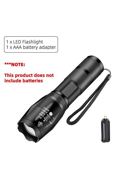 Choice Packing List High Power Led Flashlights Camping Torch 5 Lighting Modes Aluminum Alloy Zoomable Light