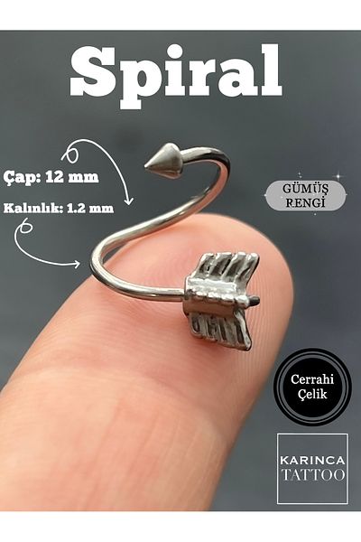 Karınca Piercing Spiral Helix Bridge - Ring Cartilage Ear Piercing