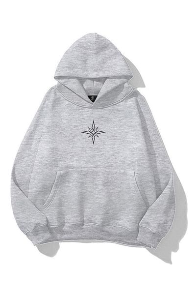 Trendiz Φούτερ Unisex Compass σε γκρι μελανζ