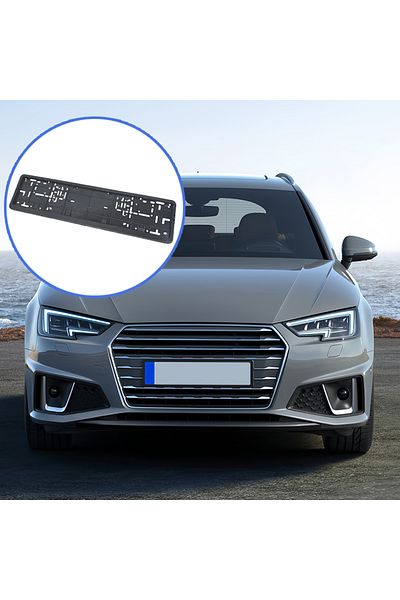 Choice Black 1pcs 1 Pcs Open Size Black European License Plate Frame Auto Accessory Waterproof Holder With