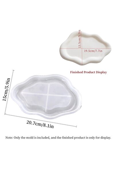 Choice قالب راتنجي على شكل قلب سحابي، قوالب سيليكون على شكل سحابة لصينية غير ...