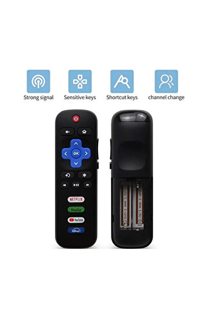 Choice black RC280A Replacement Remote Applicable for Roku TV 55UP120 32S4610R 50FS3750 32FS3700 32FS4610R