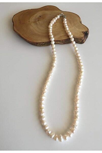 Zodyak Doğal Taş Doğal Taş İnci Gümüş Kolye