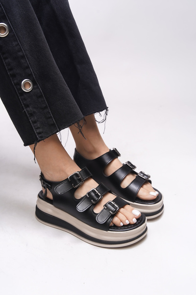 Riccon Černé dámské sandály Lesraele - 0012320   Model