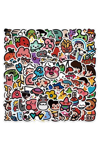 Choice 90pcs 90pcs Cute Mixed Anime Oldschool Stickers Kid Toys Skateboard Laptop Bike Car Phone Stationery