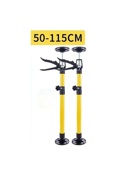 DIZAINLIFE Long 2pcs Labor-saving Telescopic Steel Support Rod Cabinet Jack Drywall Construction Tool Extensibl