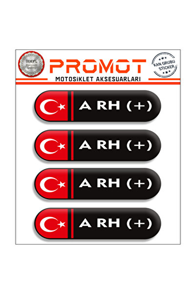 MOTOSEPETİM Kan Grubu Kask Set Sticker Etiket Motor Bisiklet Araba 017