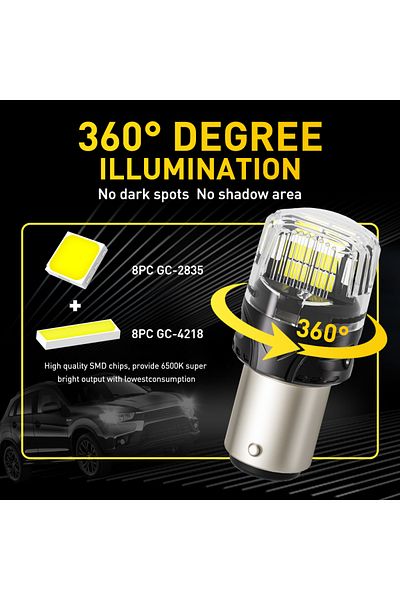 Choice 1156 ba15s P21W AUXITO 2Pcs S25 1156 LED Bulb 1157 Bay15d P21/5W LED Lamp P21W BA15S 7506 DRL Parkin