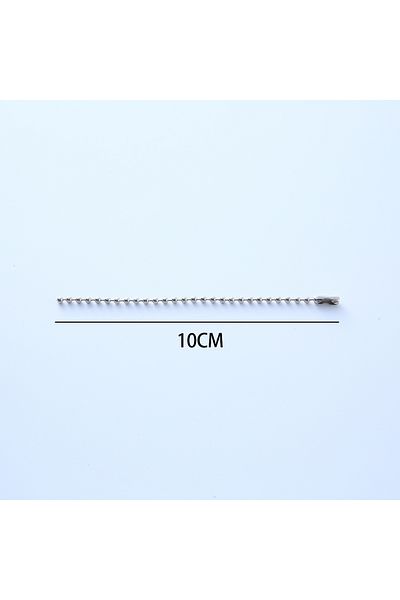 Choice 50pcs 10cm 50/100/500pc Round Ball Bead Chains 8/10/12/15cm Length Keychain Tag Bulk Chains With Con