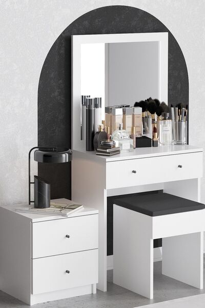 DECORMET Nice Makyaj Masası Beyaz