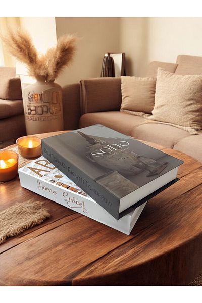 Saccura Decor Decorative Book Box Set, Bohemian Box Set of 2