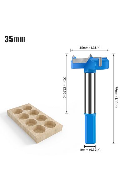 Choice 35mm Hex Shank Hinge Boring Drill Bit 16-50mm Hole Saw Cutter Tungsten Carbide Wood Router Bit Woodw