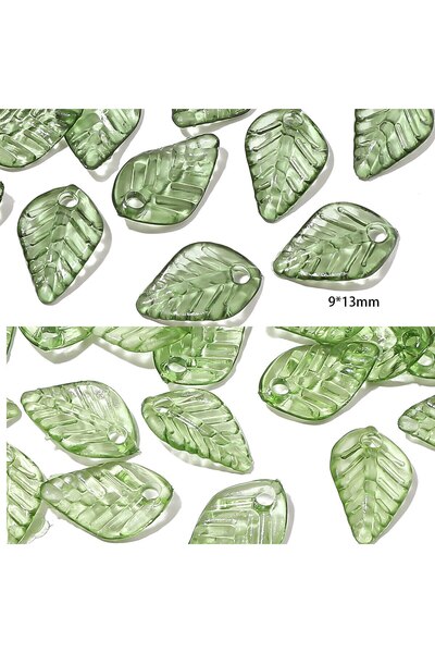 Choice 100pcs style2 100pcs Acrylic Mini Small Tree Leaf Hand Beaded DIY Hand...