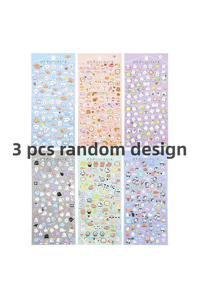 Choice 3 Pcs Random Design 3 Pcs Kawaii Mini Animals Cartoon 3d Puffy Stickers Cute Scrapbooking Diy Journa