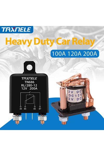 TAXNELE 100a 12v High Current Relay Starting Relay 200a 120a 100a 12v 24v Power Automotive Heavy Current Sta