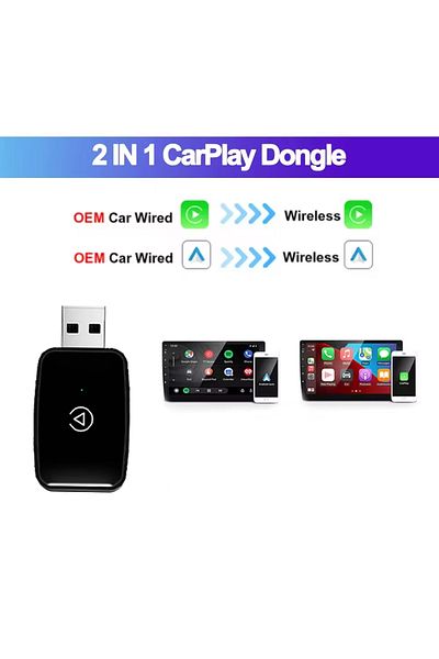 Choice Carplay And Auto Wired To Wireless Carplay&android Auto Ai Box 2 In 1 Mini Adapter Plug And Play Don