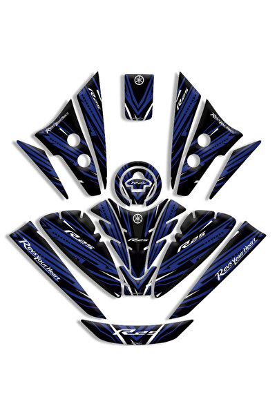 PROMOT R25 YAMAHA TANK PAD FULL BODY 3D KABARTMALI STİCKER SET (2019/2025) UY...