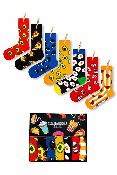 CARNAVAL SOCKS Комплект от 7 чорапи с цветен дизайн на Carnaval 1027