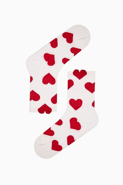 Penti 3D Heart Socket Socks - Loves Paris Collection