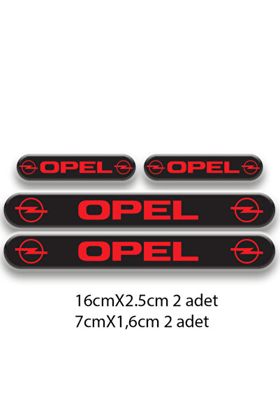 MOTOSEPETİM Otomobil OPEL 3D DAMLA 4'LÜ OTO STİCKER SET 1