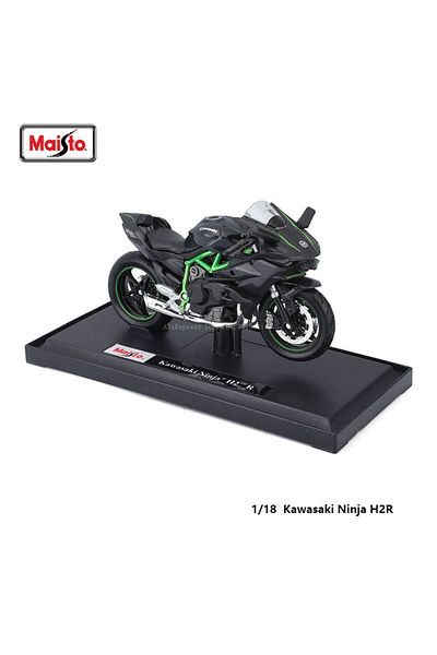 Maisto 1-18 Ninja H2r 1:18 Kakawasaki H2r Klr 650 نموذج دراجة نارية مصبوب من سبائك مجموعة Hobb