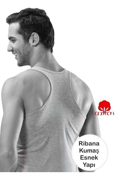 ByDon 5 Men's Strappy Rib Sportsman (Rambo) Undershirt 100% Cotton