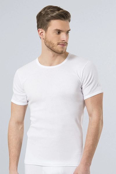 ByDon 5 τμχ Ανδρικά μπλουζάκια με λαιμόκοψη Lycra κοντομάνικα (εσώρουχο) 92% βαμβάκι, 8% ελαστάνη
