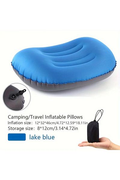 Choice Blue Camping Pillow With Ultralight Inflatable Pillow For Neck Lumbar Support Upgrade Backpacking Pi