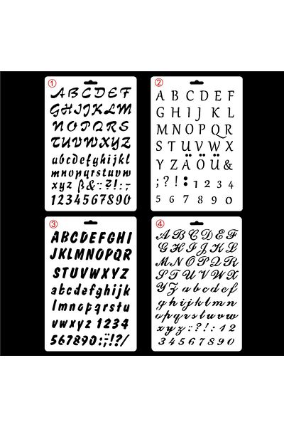 Choice 4pcs New 4pcs/set A4 Alphabet English Letters Diy Layering Stencils Painting Scrapbook Coloring Embo