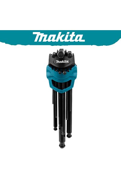 Makita B-65894 B-65894 Hex Key Wrench Set 9-piece Multiple Sizes Exagonal Wrench Allen Key Combinati
