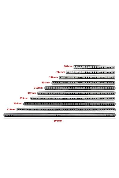Choice 374MM 15inch 2Pcs 8"-20"inch Ball Bearing Drawer Slides Furniture Slide Steel Ball Bearing Slides Ke
