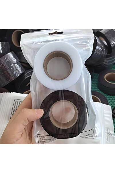 Choice شريط لاصق مزدوج الجوانب أسود وأبيض 1.5 سم، 2 لفة، قماش للملابس، شريط ح...