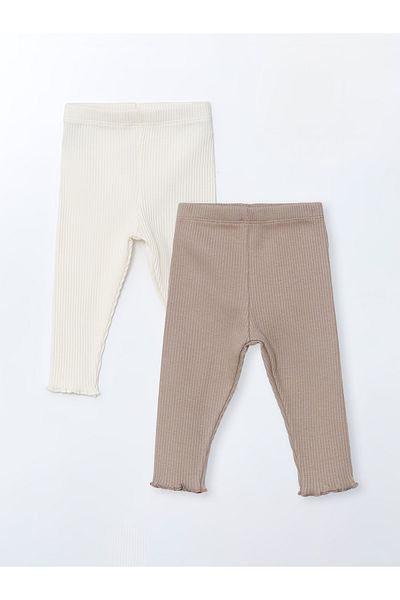 LC Waikiki Baby Girl Leggings with Elastic Waist 2-Piece (W4)