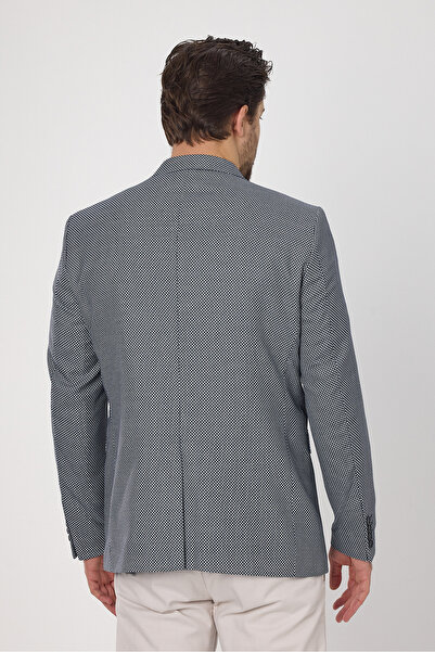 Frappoli Чоловічий темно-синій піджак Alturo з візерунком у вигляді сот на весняно-літній сезон