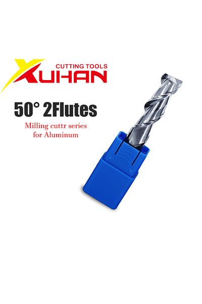 Xuhan tools 3x4dx50l-2f Hrc50 2 Flute Cutting Aluminium Wood Copper Processing Cnc Router Tungsten Steel Sprial