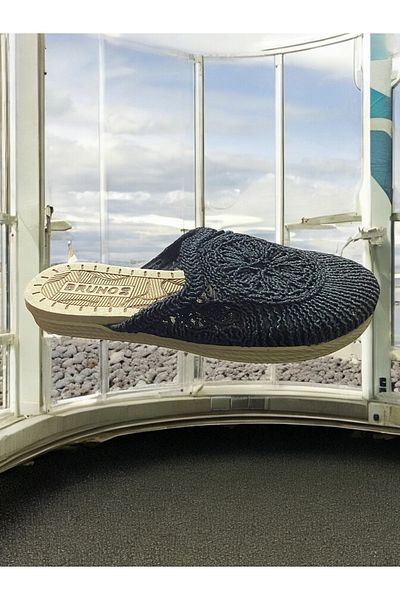 Bruno Konay 4567 Straw Closed Toe Slippers