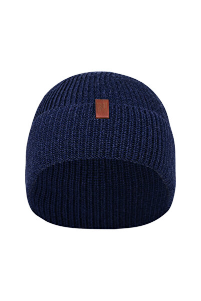 NORFOLK Norwick Merino Wool Beret Navy Blue