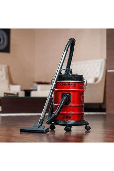 Olsenmark 2400 W Vacuum Cleaner- OMVC1847| 21 L Dust Bag Capacity, Anti-Rust Metallic Body