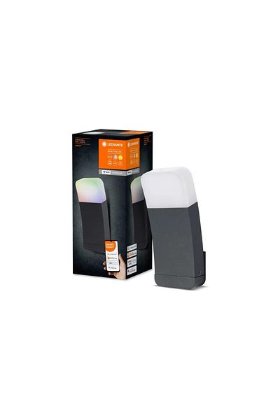 Ledvance Smart Wifi Curve Wall 10W 3000K 550Lm Ip44 Rgbw - Grey-Black Garden Luminaire
