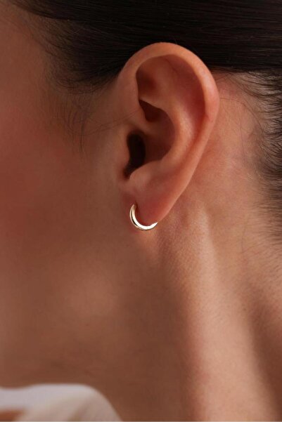 Tufanlar Kuyumculuk Altın Duz Oval Halka Kupe 1.2 Cm 2mm