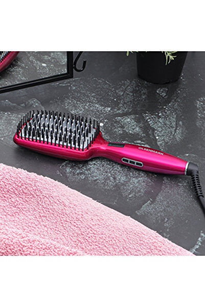 Olsenmark فرشاة فرد الشعر الرقمية - OMH4103/ شاشة LCD، تصميم سلس وسهل الاستخدام