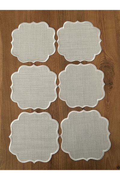 Home Sibelarthome 6 Pieces of Presentation Cocktail Napkins - Cross Stitch Processing
