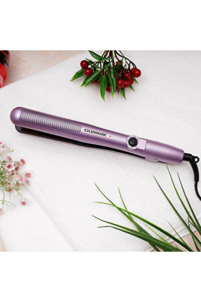 Olsenmark Olsenmark OMH4007 2-in-1 Hair Straightener with Gold Plated Plate, Purple