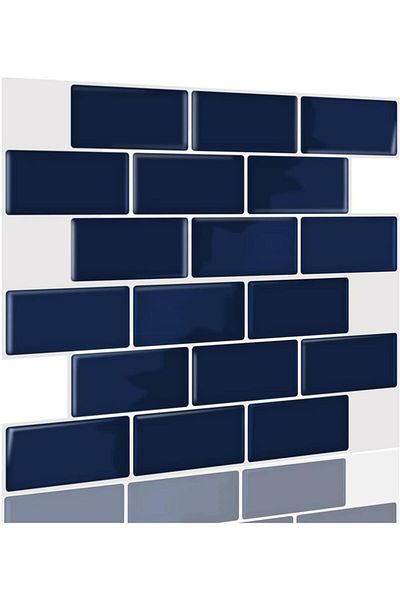Renkli Duvarlar 30×30cm Ζαφείρι Τούβλο Εποξειδικό 1 τεμάχιο 3d αυτοκόλλητο πάνελ κάλυψης τοίχου Κουζίνα Μπάνιο Σαλόνι Πλακάκια γραφείου