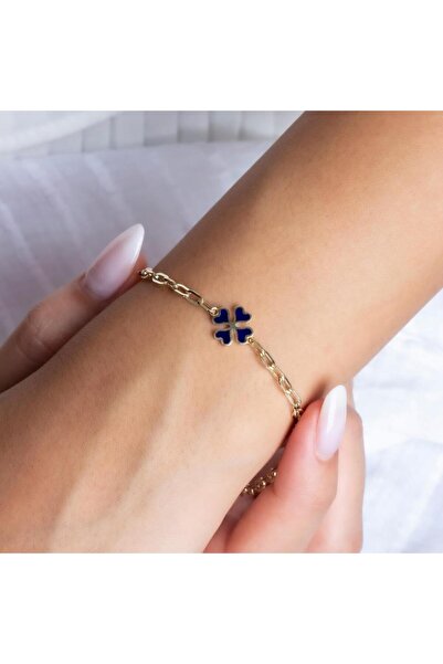 Tufanlar Kuyumculuk Altın Mineli Ataçlı Yonca Bileklik
