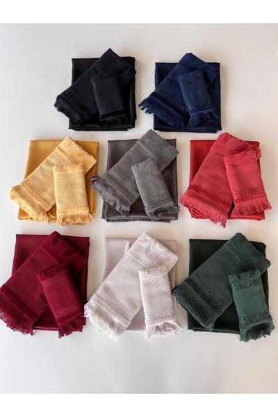 sarra Набір з 3-х килимків з каймою темно-сірого кольору